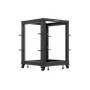 LANBERG Open rack 19inch 15U 600x600-1100 adjustable black
