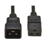 EATON TRIPPLITE Power extension cable IEC 60320 C19 to IEC 60320 C20 AC 250V 16 A 2m Black Europe