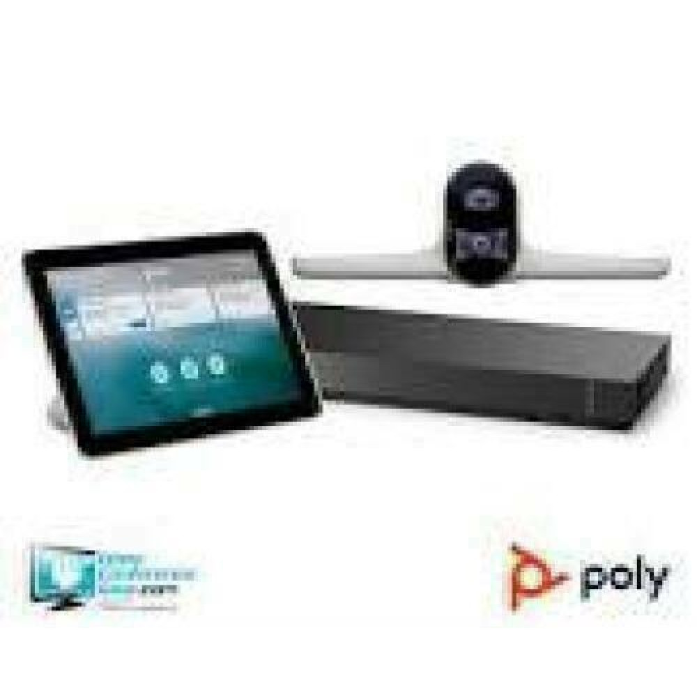 HP Poly 3yr Poly+ Onsite G7500 4k Codec-Wireless Presentation System Studio E70 auto track cam with wall mount IP Mic TC10
