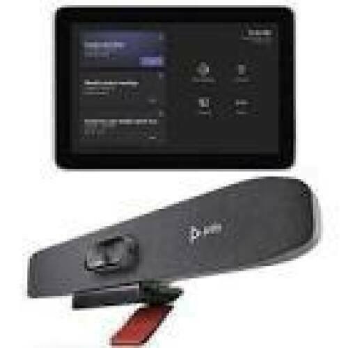 HP Poly 1yr Poly+ Onsite Small Room Kit Includes Studio R30 USB video bar GC8 touch controller suppport for Camera Controls app