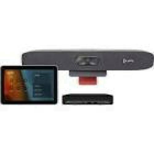 HP Poly 1yr Poly+ Onsite Small Room Kit Includes Studio R30 USB video bar GC8 touch controller suppport for Camera Controls app
