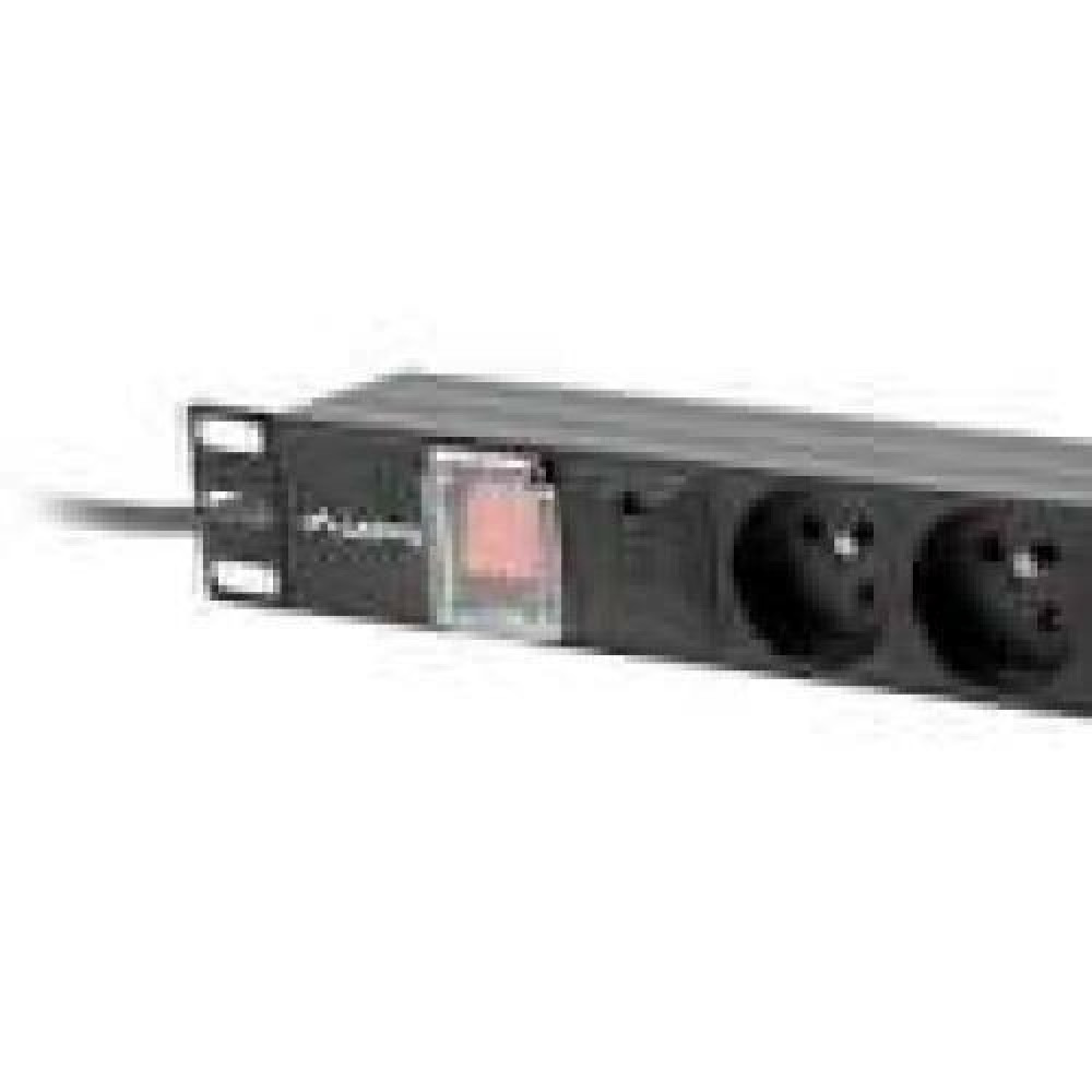LANBERG PDU-04E04I-0200-IEC-BK PDU 1U 10A 8 sockets 4xE-4xIEC 2m Black