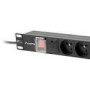 LANBERG PDU-04E04I-0200-IEC-BK PDU 1U 10A 8 sockets 4xE-4xIEC 2m Black