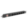 LANBERG rack PDU 19inch 1U 16A 6x French 2m black