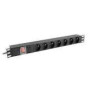 LANBERG PDU-07E-0200-IEC-BK PDU 1U 10A 7 sockets French 2m Black