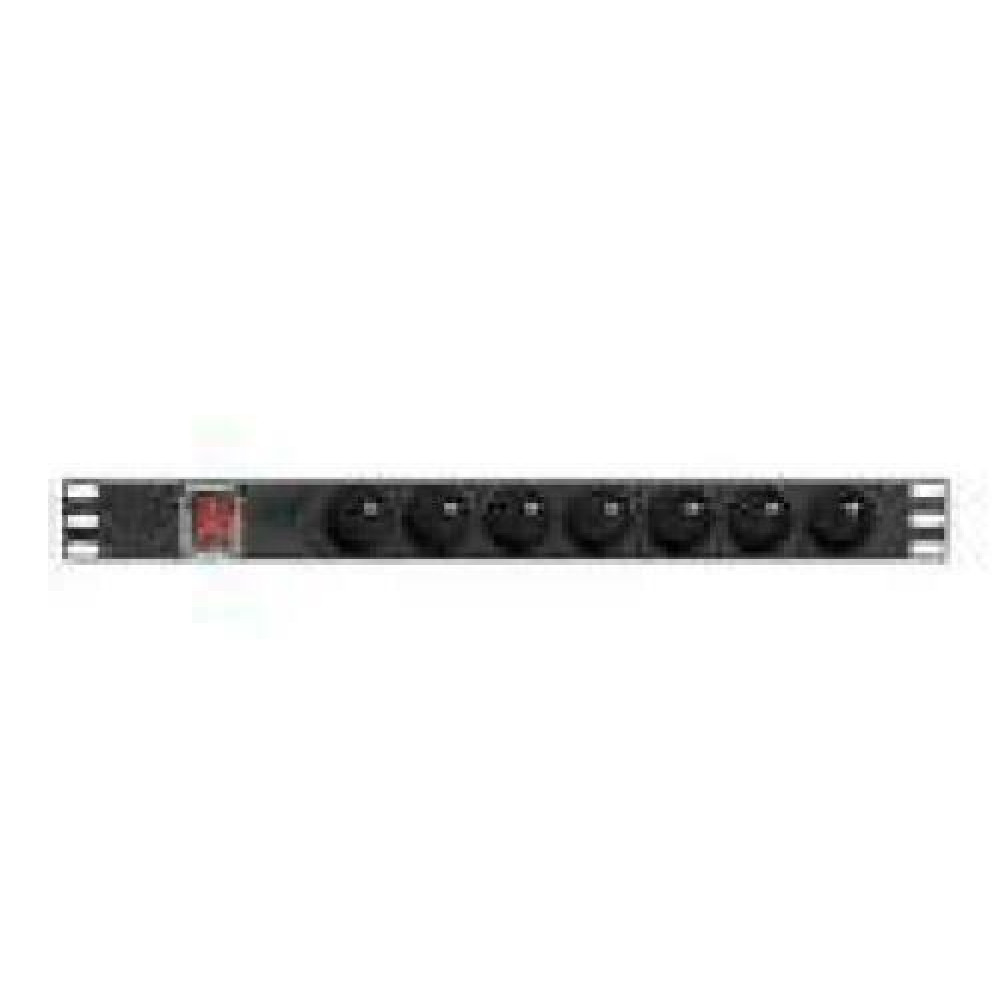 LANBERG PDU-07E-0200-IEC-BK PDU 1U 10A 7 sockets French 2m Black