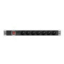 LANBERG PDU-07E-0200-IEC-BK PDU 1U 10A 7 sockets French 2m Black