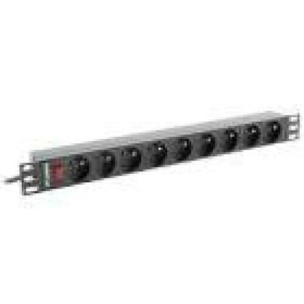 LANBERG PDU-09E-0300-BK PDU 1U 16A 9 sockets uni-schuko 3m Black