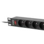 LANBERG power distribution unit PDU 19 1U 16A 9 schuko 3m black