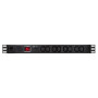 LOGILINK PDU8A02 19inch PDU 8-way C13 with surge protection and switch