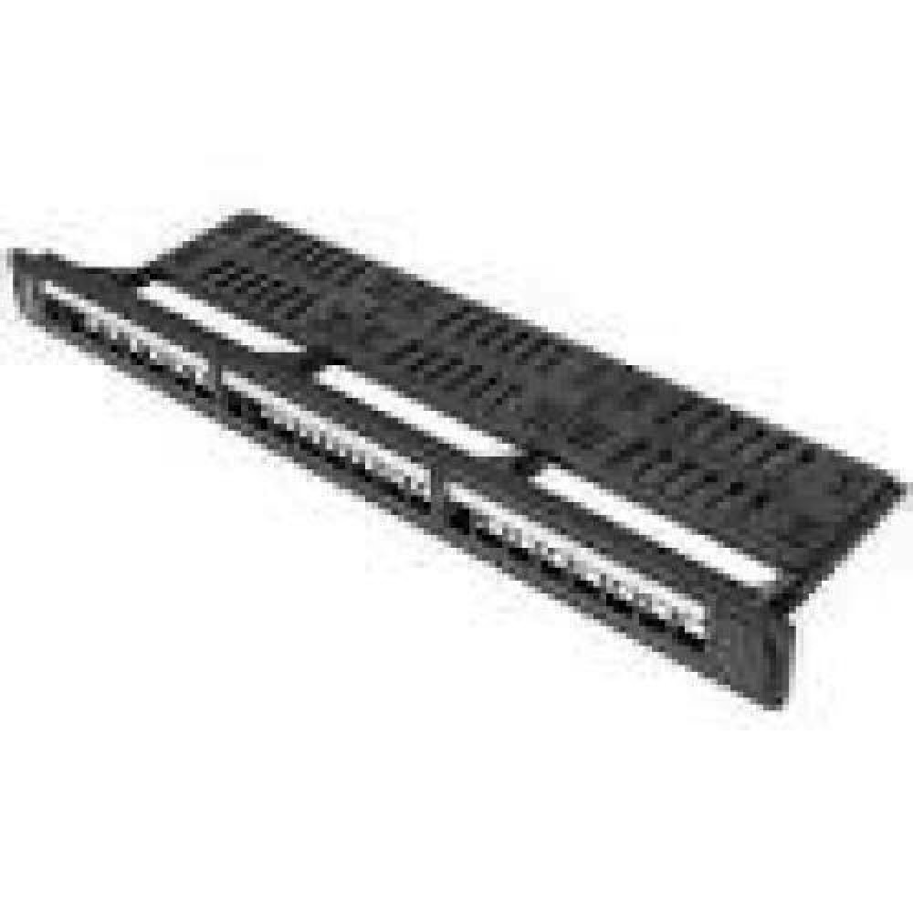 LANBERG PPKS-1124-B keystone Patch Panel 19inch with organizer 24 port 1U black