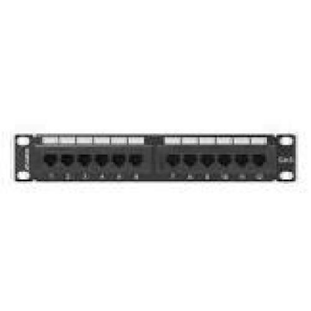 LANBERG PPU6-9012-B Patch Panel 10inch 12 port 1U cat.6 black