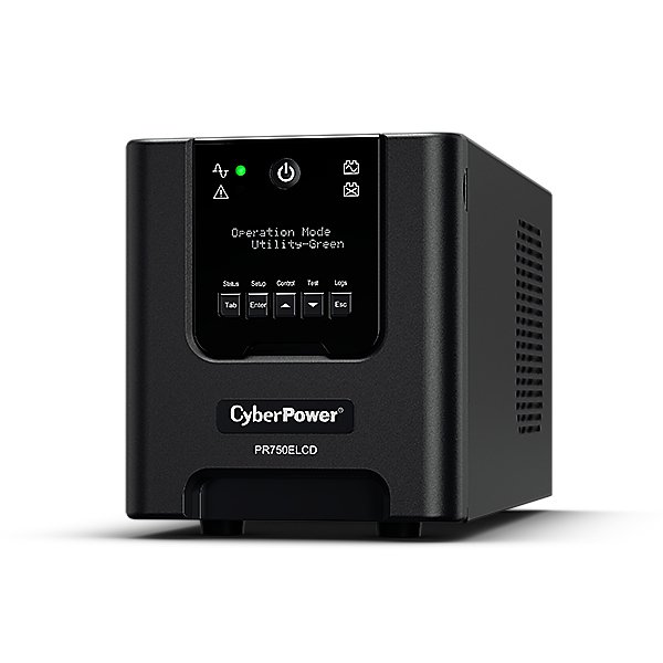 CYBERPOWER PR750ELCD Line-Interactive UPS 750VA/675W Tower Sinsuwelle AVR LCD Ausgang IEC RS232 USB HID EPO SNMP Opt Energy
