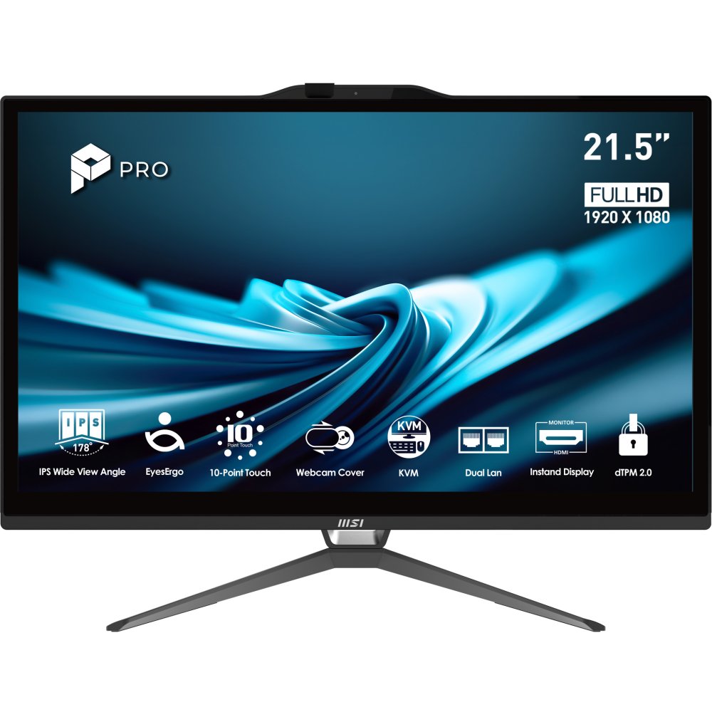 MSI PRO AP222T 14MA-613EU Intel Core i3-14100 21.5inch LED FHD 8GB 512GB SSD W11H