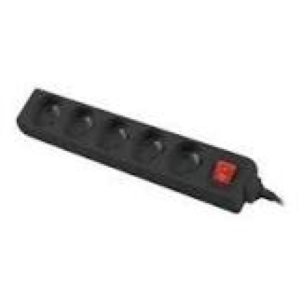 LANBERG PS1-05E-0300-BK 3M Black LANTERGE CURVE 5X 230V PL WITH CIRCUIT BREAKER FULL COPPER LANBERG PS1-05E-0300-BK 3M Black LANTERGE CURVE 5X 230V PL WITH CIRCUIT BREAKER FULL COPPER