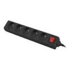 LANBERG PS1-05E-0300-BK 3M Black LANTERGE CURVE 5X 230V PL WITH CIRCUIT BREAKER FULL COPPER