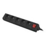 LANBERG PS1-05E-0300-BK 3M Black LANTERGE CURVE 5X 230V PL WITH CIRCUIT BREAKER FULL COPPER LANBERG PS1-05E-0300-BK 3M Black LANTERGE CURVE 5X 230V PL WITH CIRCUIT BREAKER FULL COPPER