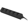 LANBERG PS1-05E-0300-BK 3M Black LANTERGE CURVE 5X 230V PL WITH CIRCUIT BREAKER FULL COPPER LANBERG PS1-05E-0300-BK 3M Black LANTERGE CURVE 5X 230V PL WITH CIRCUIT BREAKER FULL COPPER
