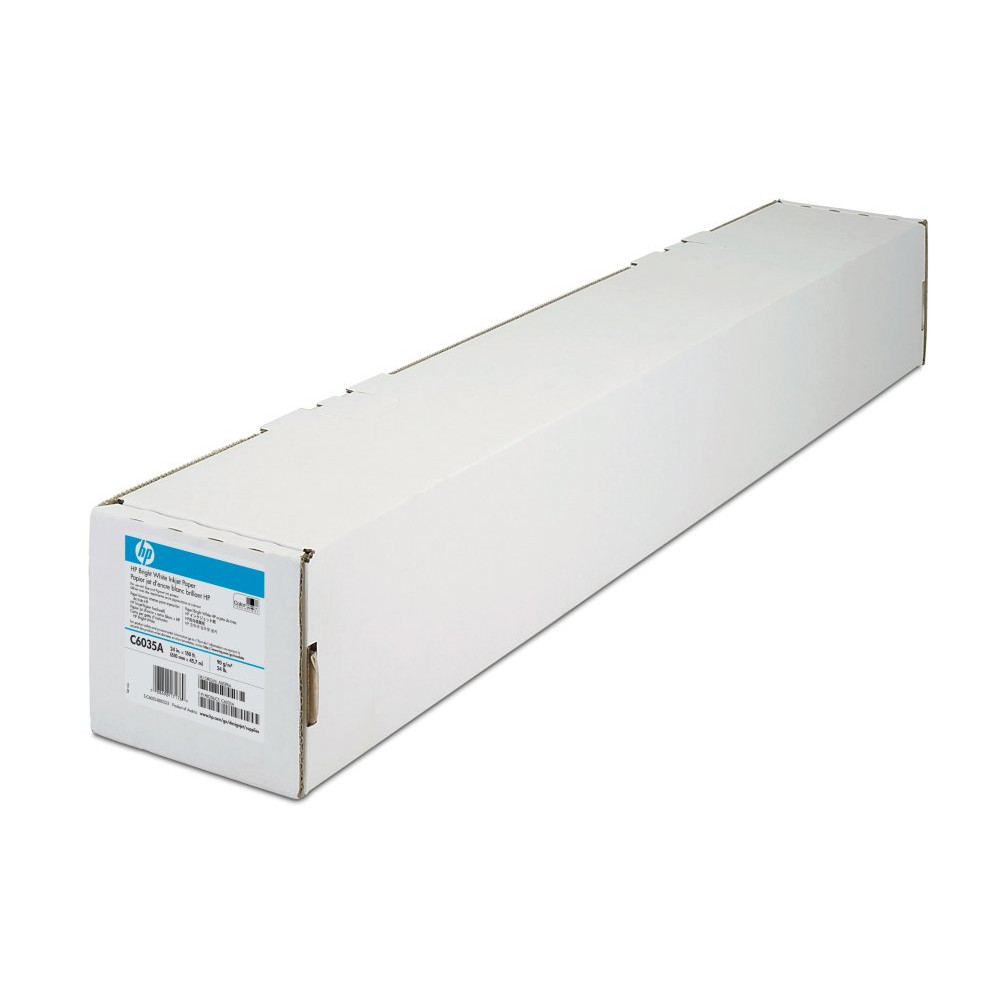 HP paper bright white 594mm 45.7m 90g/m2