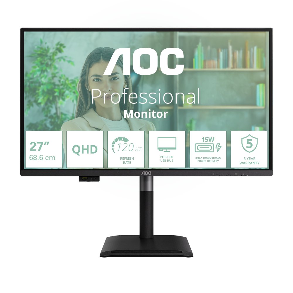 AOC Q27P4U 27inch QHD IPS 120Hz 16:9 2xHDMI 2.0 DP 1.4