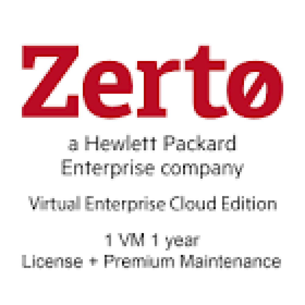 HPE Zerto Virtual Enterprise Cloud Edition 1 VM 1yr Add-on Subscription and Premium Maintenance E-LTU
