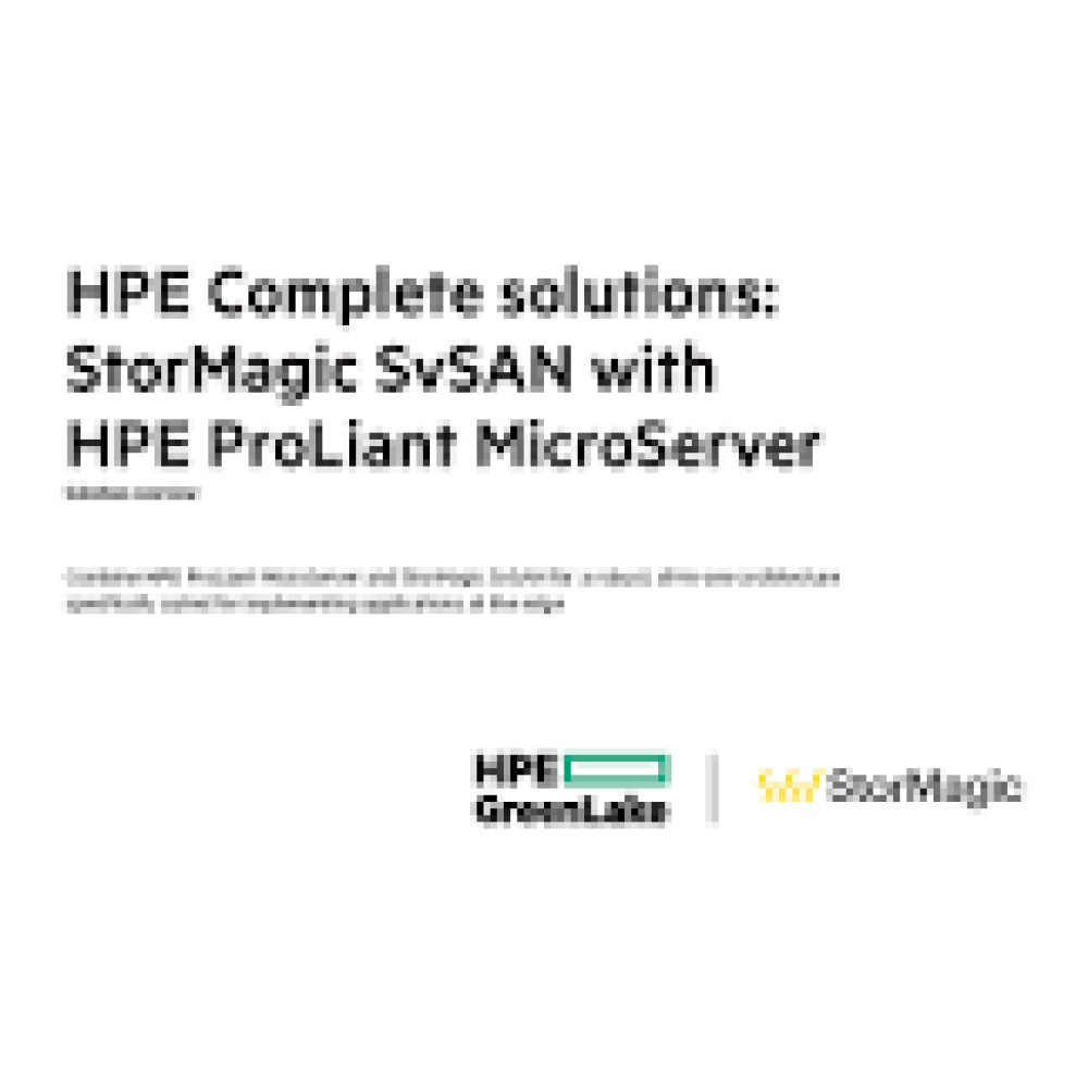 HPE StorMagic SvSAN 1 Node Predictive Storage Caching E-LTU
