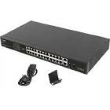 LANBERG Switch rack 19inch RSFE-24P-2C-360 24x 100Mb PoE+ 2x Combo Gigabit 360W