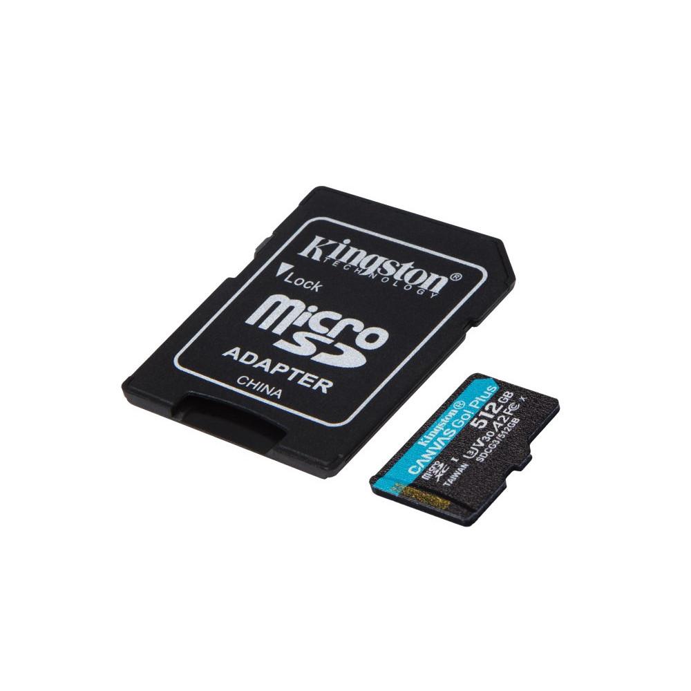 KINGSTON 512GB microSDXC Canvas Go Plus 170R A2 U3 V30 Card + ADP