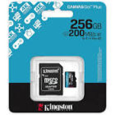 KINGSTON 256GB microSDXC Canvas Go Plus Gen4 200MB/s A2 U3 V30 Card + Adapter