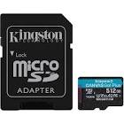 KINGSTON 512GB microSDXC Canvas Go Plus Gen4 200MB/s A2 U3 V30 Card + Adapter