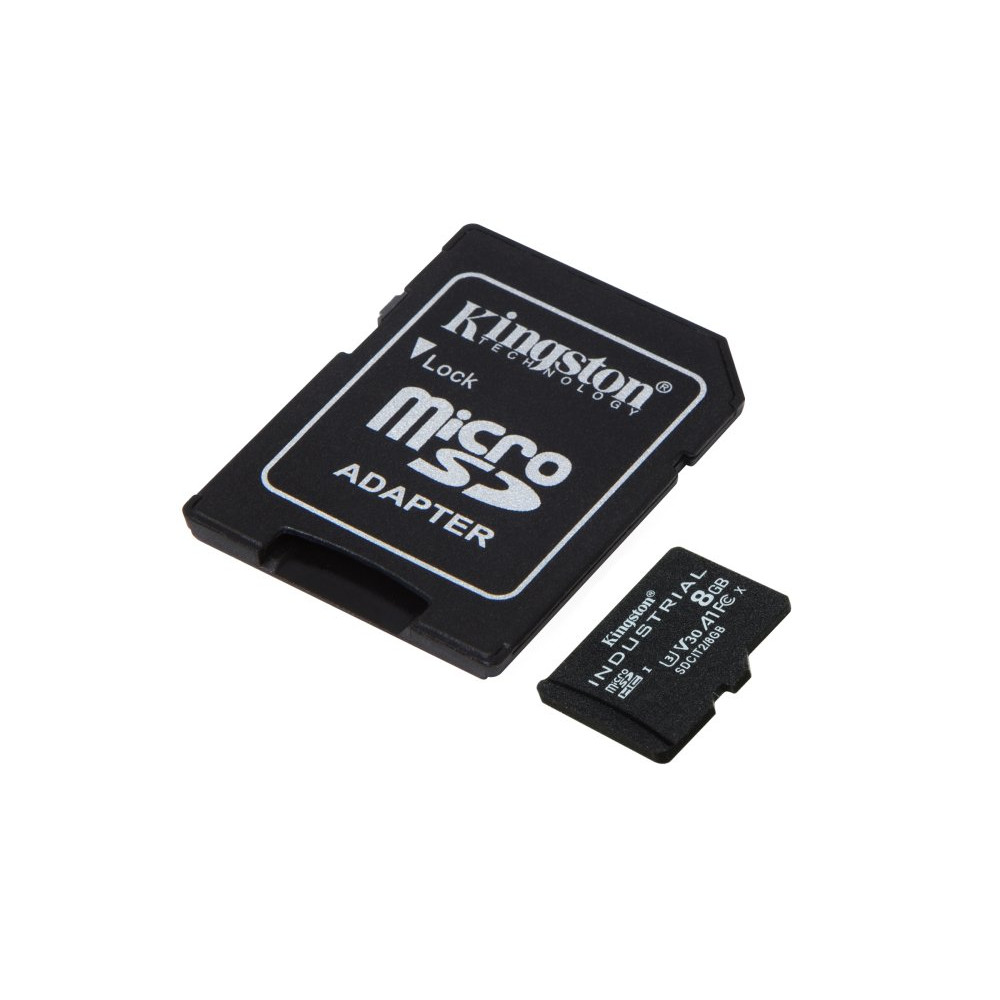 KINGSTON 8GB microSDHC Industrial C10 A1 pSLC Card + SD Adapter