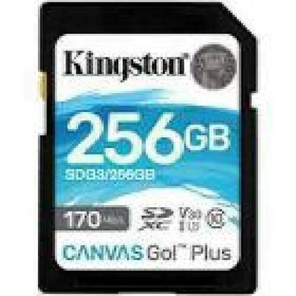 KINGSTON 256GB SDXC Canvas Go Plus 170R C10 UHS-I U3 V30