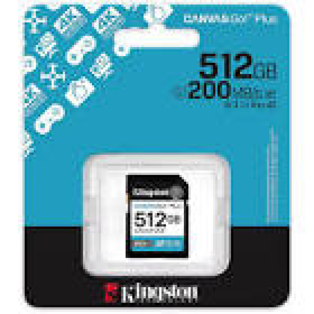 KINGSTON 512GB SDXC Canvas Go Plus Gen4 200MB/s C10 UHS-I U3 V30