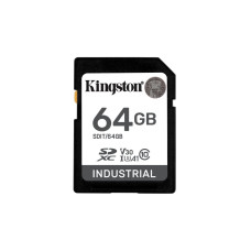 KINGSTON 64GB SDXC Industrial -40C to 85C C10 UHS-I U3 V30 A1 pSLC KINGSTON 64GB SDXC Industrial -40C to 85C C10 UHS-I U3 V30 A1 pSLC