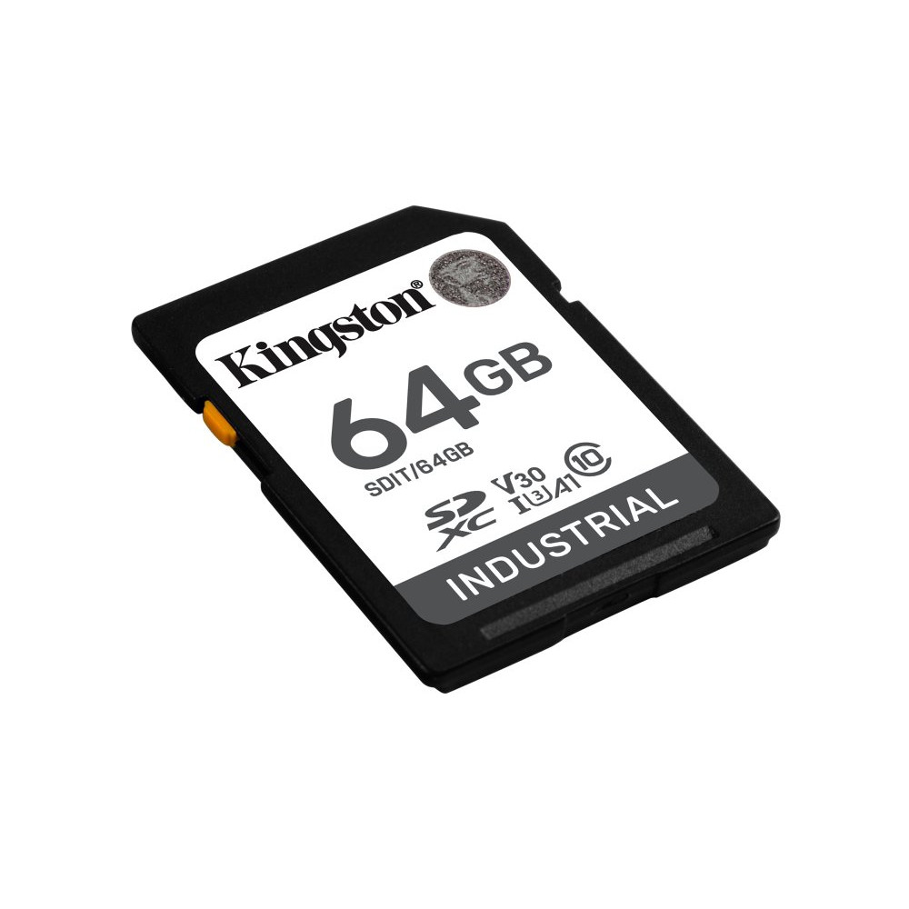 KINGSTON 64GB SDXC Industrial -40C to 85C C10 UHS-I U3 V30 A1 pSLC