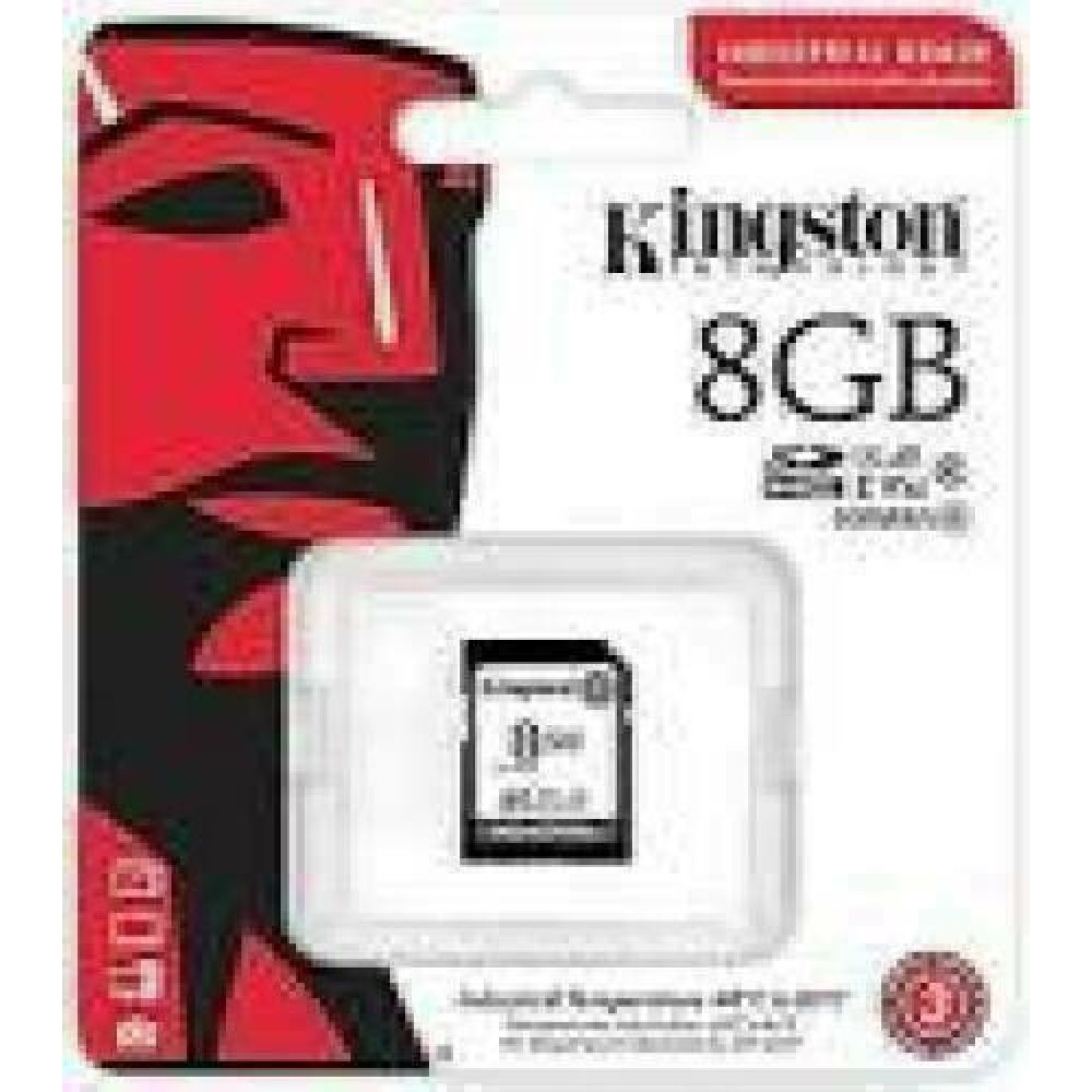 KINGSTON 8GB SDHC Industrial -40C to 85C C10 UHS-I U3 V30 A1 pSLC