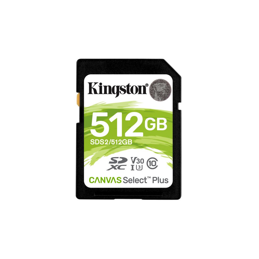 KINGSTON 512GB SDXC Canvas Select Plus 100R C10 UHS-I U3 V30