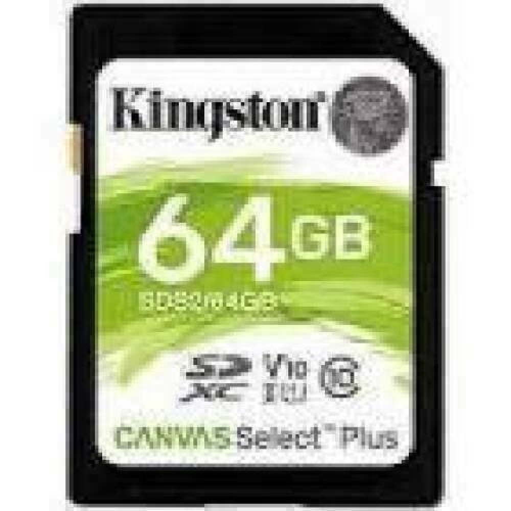 KINGSTON 64GB SDXC Canvas Select Plus 100R C10 UHS-I U1 V10