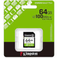 KINGSTON 64GB SDXC Canvas Select Plus Gen3 100MB/s C10 UHS-I U1 V10