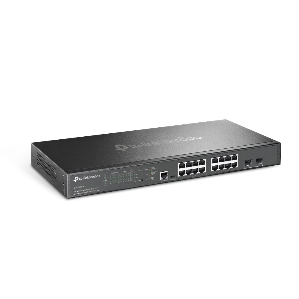 TP-LINK SG3218XP-M2 Omada 16-Port 10GE SFP+ L2+ managed Switch 8x 2.5G PoE+ 8x 2.5G Non-PoE 2x 10G SFP+ 1x RJ45/Micro-USB Console