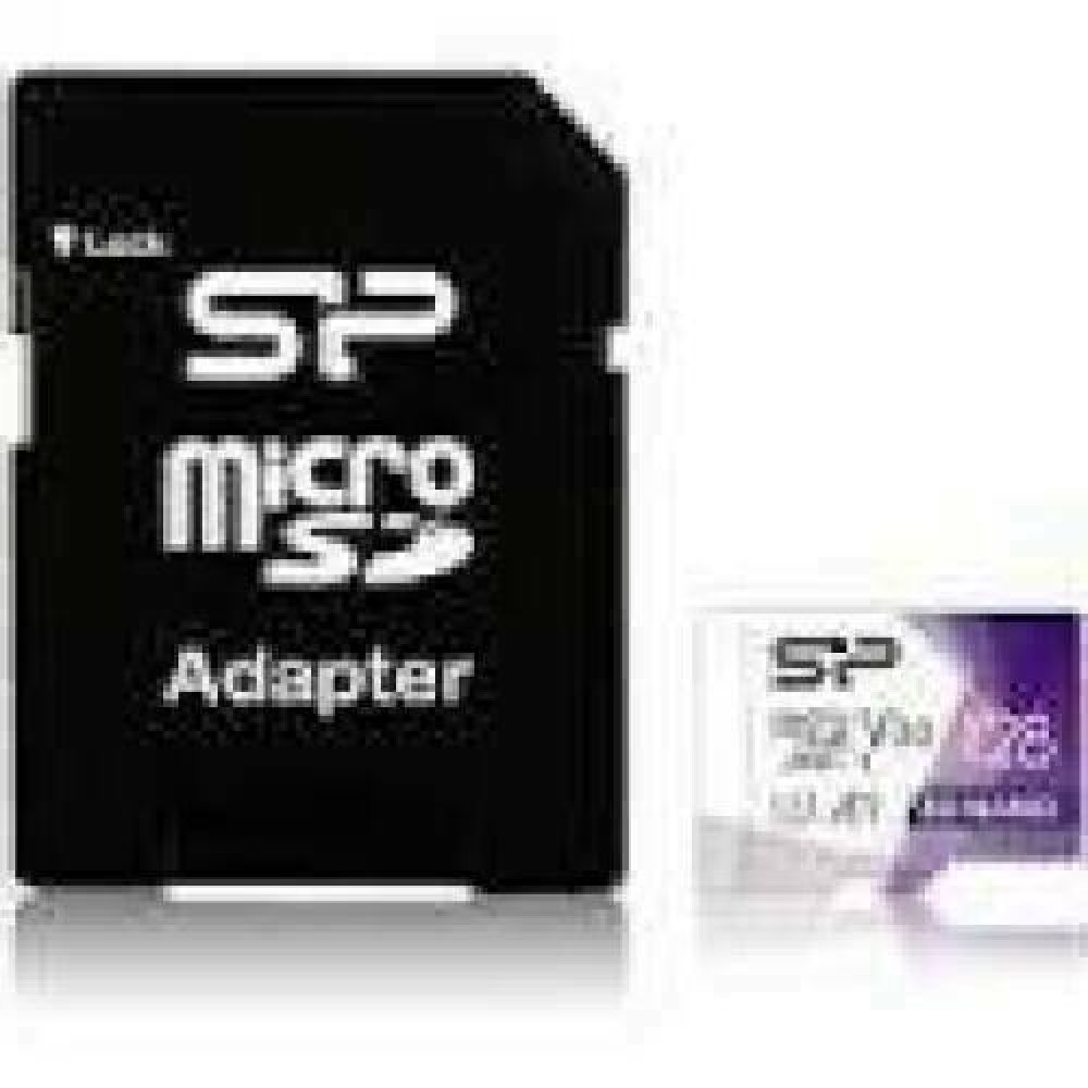 SILICON POWER memory card Micro SDXC 128GB UHS-I U3 V30 +adapter up to 100MB/s