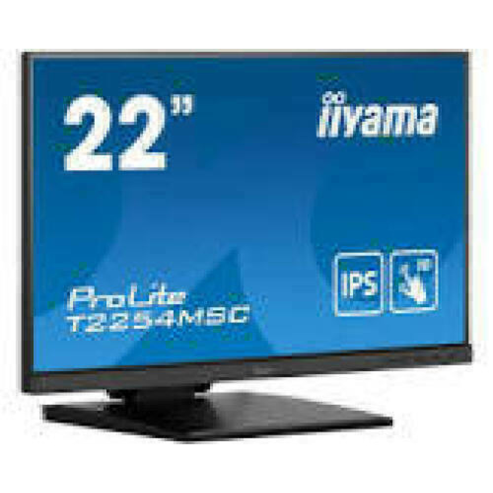 IIYAMA T2254MSC-B1AG 21.5inch IPS-panel 1920x1080 PCAP 10P Touch AG 250cd/m2 HDMI DP Speakers Double Hinge stand USB HUB 2x3.0