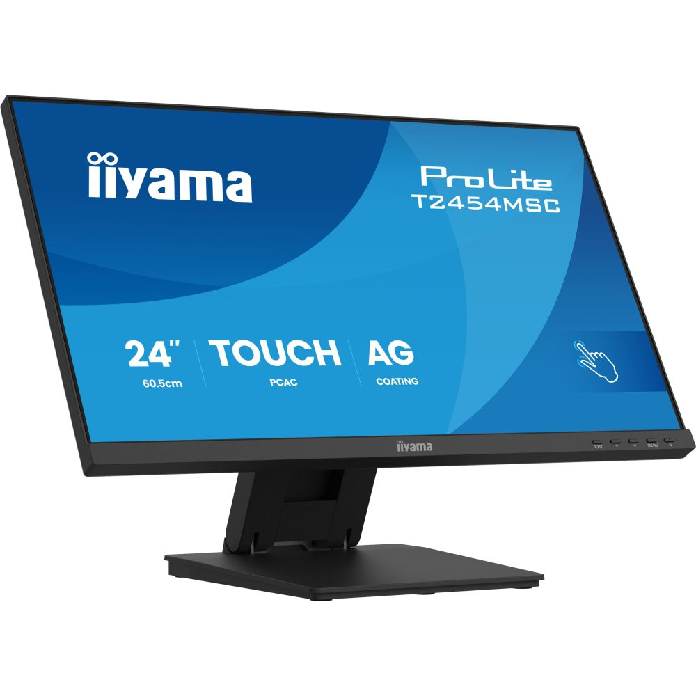 IIYAMA T2454MSC-B3AG 24inch InCell PCAP 10P Touch Anti Glare 25perc Haze 1920x1080 IPS-panel Slim Bezel Speakers DisplayPort