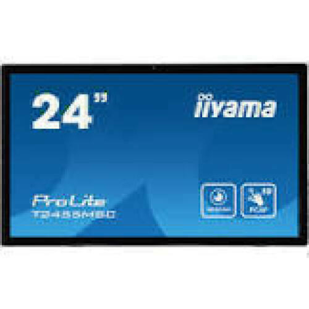 IIYAMA T2455MSC-B1 24inch IPS 1920x1080 Bonded PCAP 10P Touch Flat Bezel Free Glass Front 350cd/m2 HDMI Displayport USB 3.0-Hub