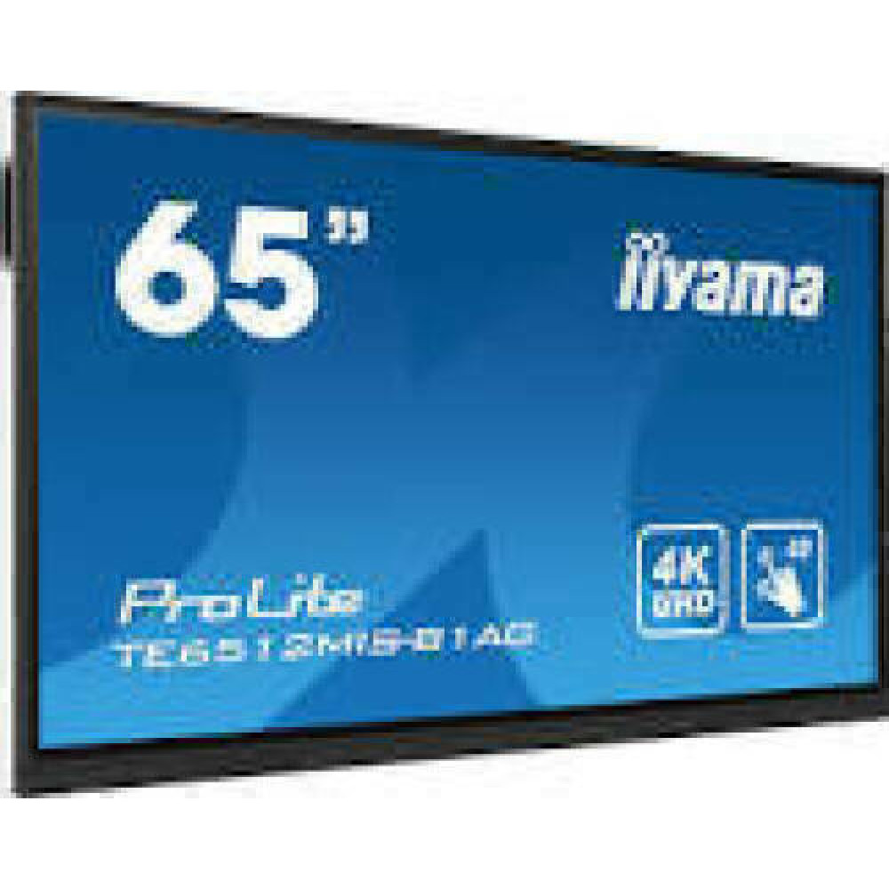 IIYAMA TE6512MIS-B1AG X 65inch Touchpanel 4K IPS 400cd 40touch points IR VGA HDMIx3 USB-Cx1 spakers 2x16W
