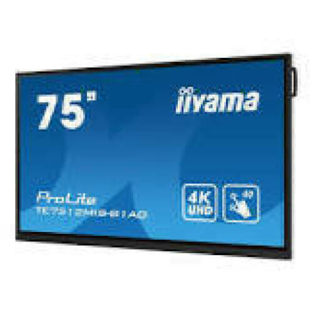IIYAMA TE7512MIS-B1AG X 76inch Touchpanel 4K IPS 400cd 40touch points IR VGA HDMIx3 USB-Cx1 spakers 2x16W