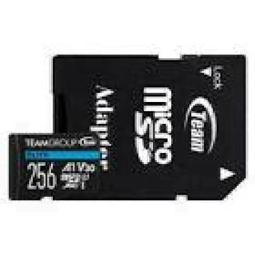 TEAMGROUP Memory Card Micro SDXC 256GB Elite A1 V30 + Adapter