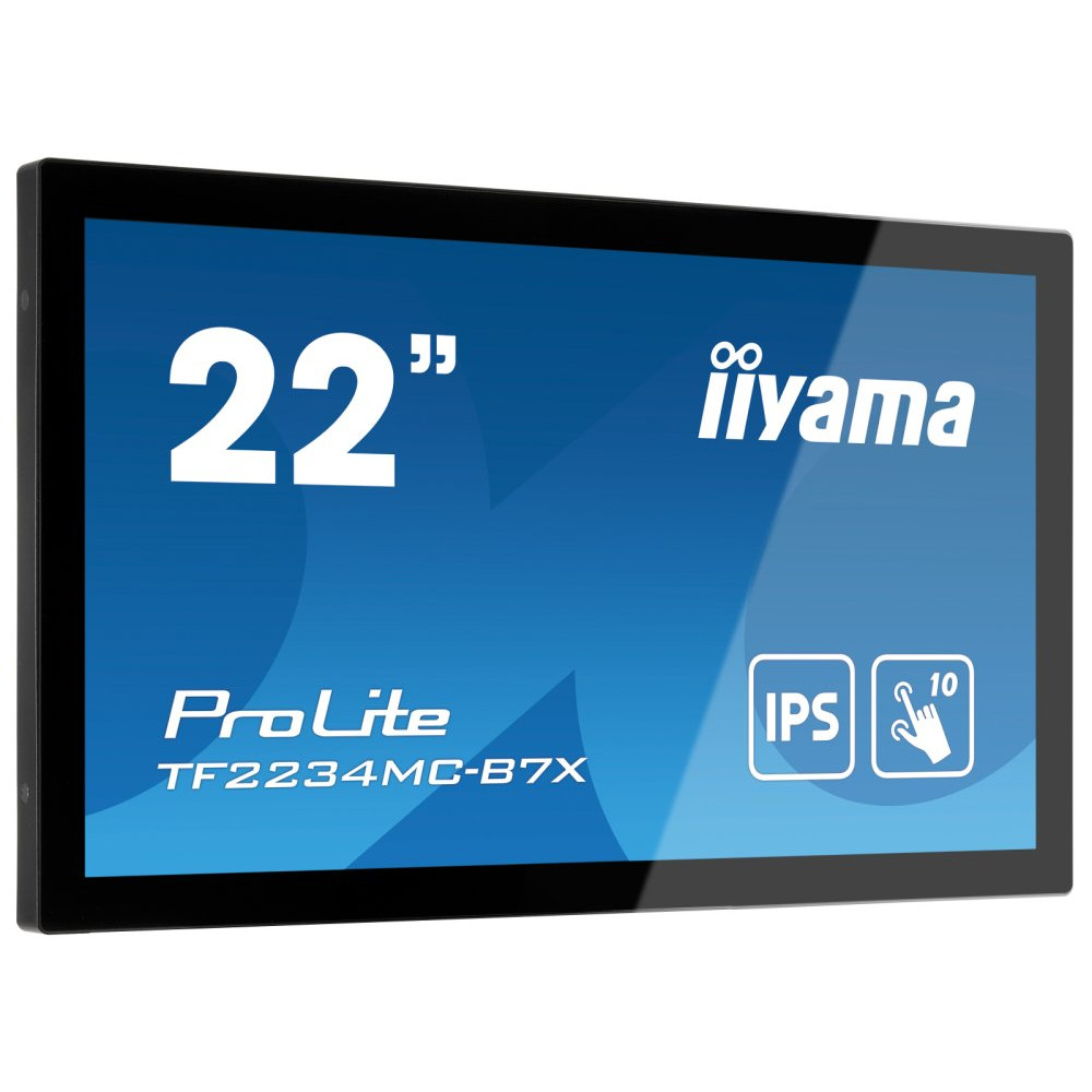 IIYAMA TF2234MC-B7X 21.5inch IPS 1920x1080 10 Point Touch Anti-Fingerprint 1000:1 305cd/m2 8ms HDMI DP VGA USB Touch Interface