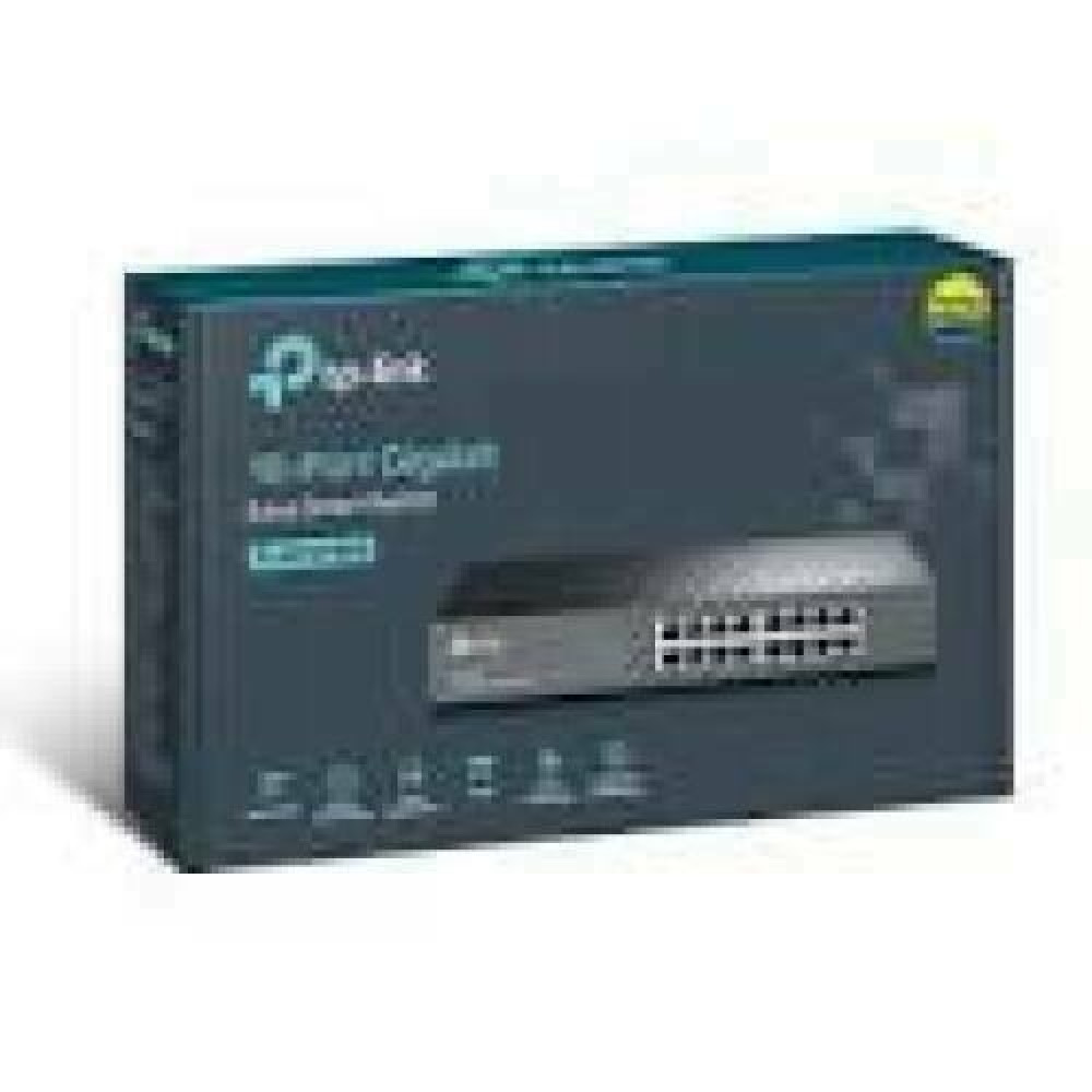 TP-LINK 16-Port Gigabit Easy Smart Switc 16 10/100/1000Mbps RJ45 ports. MTU/Port/Tag-based VLAN. QoS. IGMP Snooping