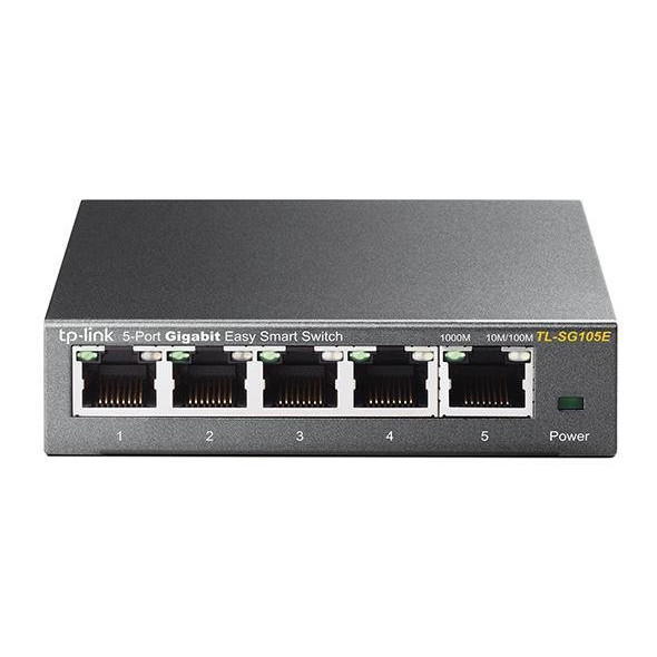 TP-LINK 5-Port Gigabit Desktop Easy Smart Switch 10/100/1000Mbps RJ45 ports MTU/Port/Tag-based VLAN QoS IGMP Snooping